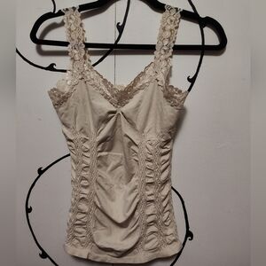 Cream Lace Tank Top
